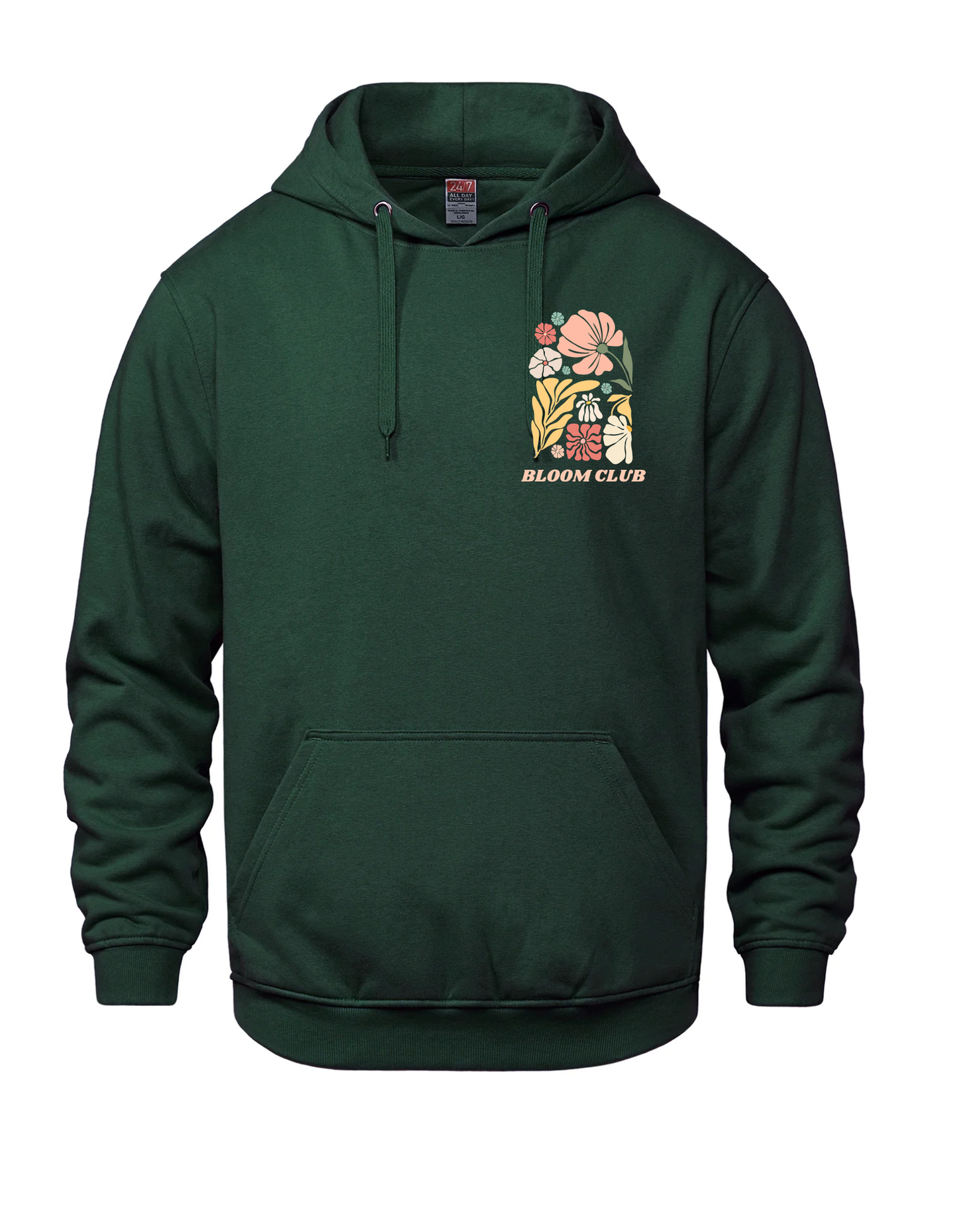 BE HAPPY FLORAL HOODIE