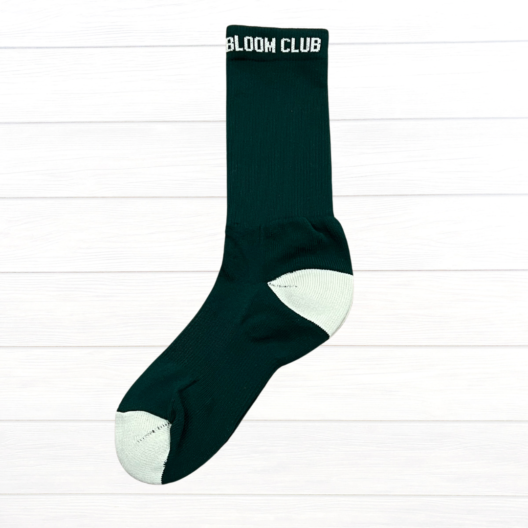 Hunter Green Bloom Socks